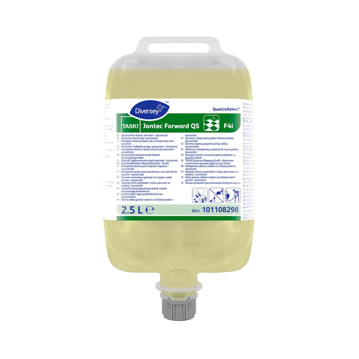 TASKI | Jontec Forward QS F4i - Detergente alcalino de baja espuma, para suelos - 2,5 L