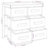 thumbnail of vidaXL Lagerschrank mit 6 Schubladen 55×29×55 cm Creme Stahl