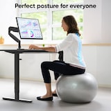 thumbnail of ONKRON Elektrisches Tischgestell, höhenverstellbar für 120-170 cm Tischplatten, bis 70 kg, Steh Sitz Schreibtisch, WDF221E-B Schwarz