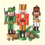 thumbnail of Home Fashion, Nußknackertrio creme, Lunch-Servietten aufgefaltetes Maß 33 cm x 33 cm, im Viertelfalz, 20 Stück pro Pack, 12 Pack pro Karton