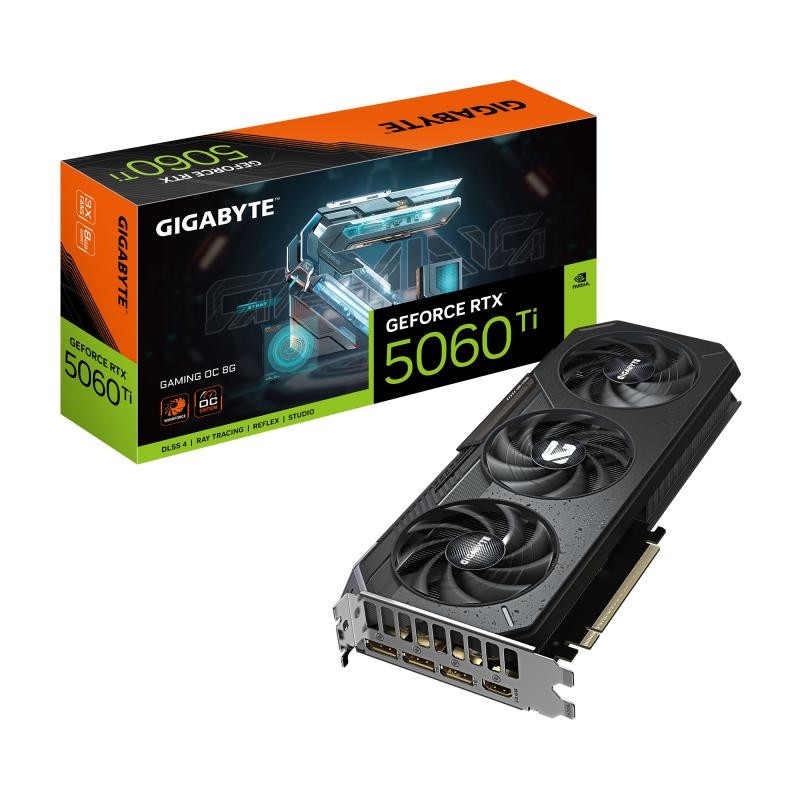 Gigabyte Geforce Rtx 5060 Ti Gaming Oc 8g Carte Graphique – 8 Go Gddr7, 128 Bits, Pci E 5.0, 2647 Mhz Fréquence Du Processeur,
