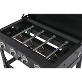 thumbnail of METRO PROFESSIONAL Barbecue a gas Dayton con 4 bruciatori e piastra Plancha, 120 x 68 x 99 cm, copertura protettiva, acciaio sabbiato, nero