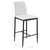 thumbnail of Helloshop26 - Conjunto de 2 banquetas de bar com pés de aço e altura de 66 cm nas cores branca e preta 03_0005786/2