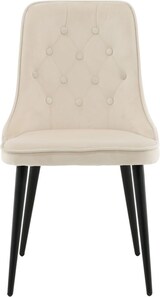 thumbnail of VelvetDeluxe Esszimmerstuhl Velour beige, schwarz.
