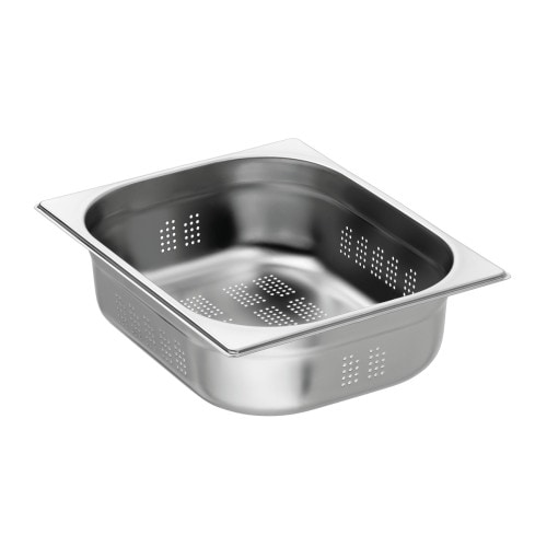 Perforierter Gastronormbehälter aus Edelstahl GN1/2 P100mm - 6,2 Liter - Equipementpro