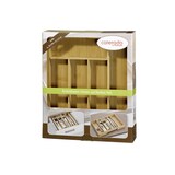 thumbnail of Besteckkasten SIMON aus Bambusholz, passend für alle handelsüblichen Schubladen, ausziehbar von 28,5 auf ca. 40 cm, 5 bzw. 7 Fächer