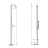thumbnail of Sined Alghero Gartendusche Aus Edelstahl 316l Mit Mischbatterie Und Handbrause Schwarz Matt