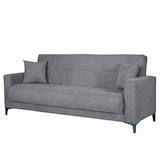 thumbnail of Divano Letto 3 Posti Con Cassettone Contenitore Imbottitura A Molle E Cuscini Inclusi Trasformabile in Letto Per Salotto 212 x 87 x 90 Cm Grigio