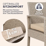 thumbnail of CASARIA® Balkonmöbel Set Wetterfest 4 Personen Creme