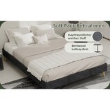 thumbnail of Elegantes Bettgestell 140x200 cm aus grauem niederländischen Samt – Minimalistisches Design für moderne Schlafzimmer