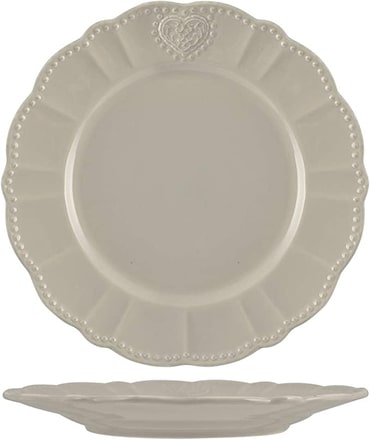 H&H Toscana - Set 6 Piatti Piani In Porcellana, 26 Cm, Colorati E Artigianali, Lavabili In Lavastoviglie E Microonde