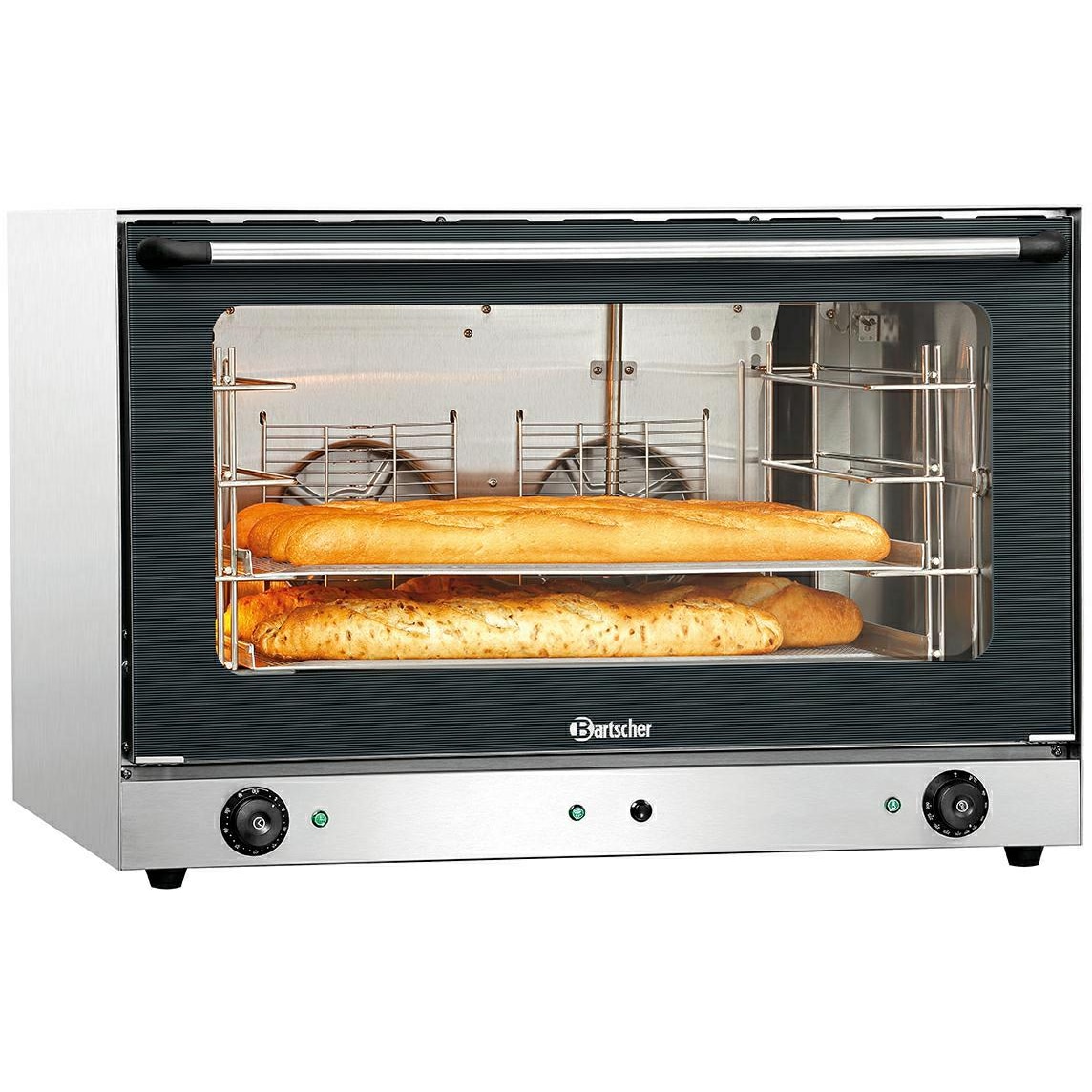 Heteluchtoven | 4 Niveaus (EN600x400) | Elektrisch | 50°C/300°C | 6.4kW (400V) | Bevochtiging (Handmatig) | 835x800x570(h)mm