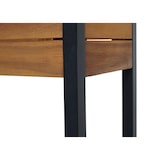 thumbnail of Fioriera HWC-L22, fioriera per aiuole rialzate, 75x81x30cm per esterni in alluminio e legno di acacia certificato MVG, marrone