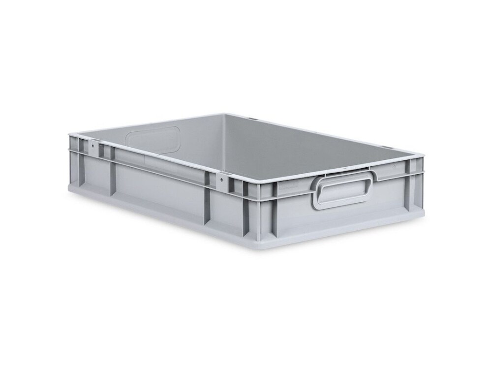 PROREGAL Eurobox NextGen Grip | HxBxT 12x40x60cm | 23 Liter | Griffe geschlossen | Glatter Boden | Eurobehälter, Transportbox, Transportbehälter