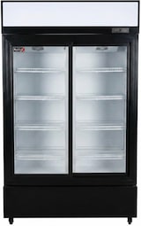 thumbnail of Romux® Glastürkühlschrank MA 600 Liter 2 Türen Glasschiebe | Professioneller Getränkekühlschrank mit Glastür & LED