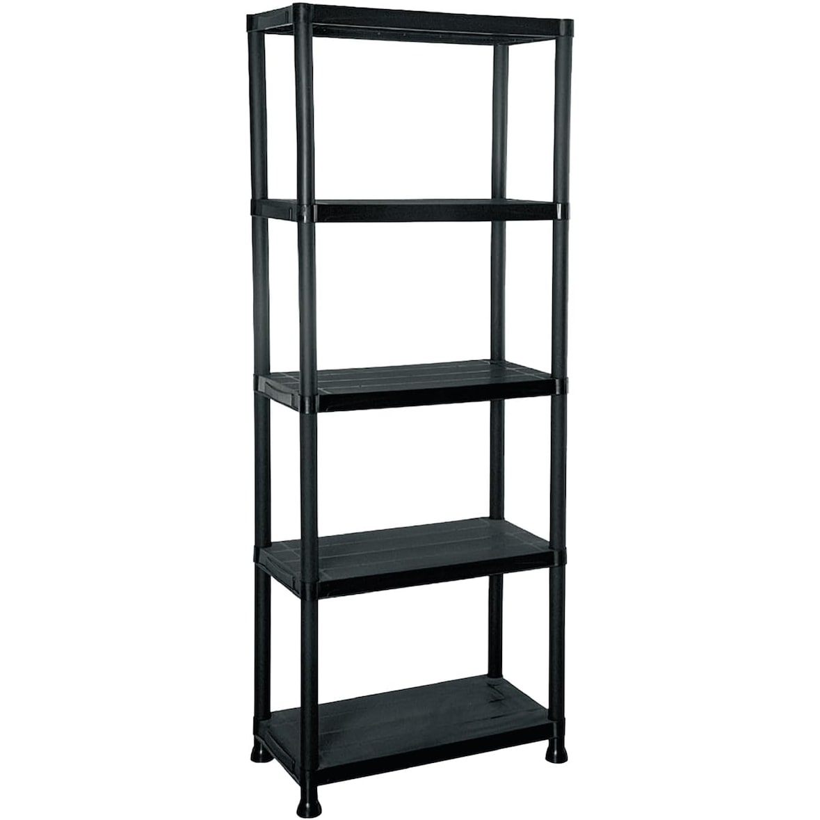 Estantería Almacenaje Resina 5 Baldas 60 * 30 * 173 cm Plástico Polipropileno | Resiste hasta 125kg| Con Fijaciones a Pared | Multiusos The HomeWeeks