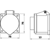 thumbnail of OBO Bettermann CEE-Anbausteckdose CEE-32A 6109876