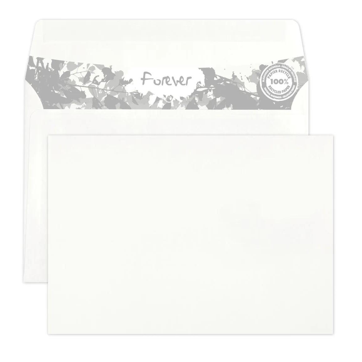 Clairefontaine 500x Umschläge 114x162mm/C6 FOREVER 80g - Weiß 65946C