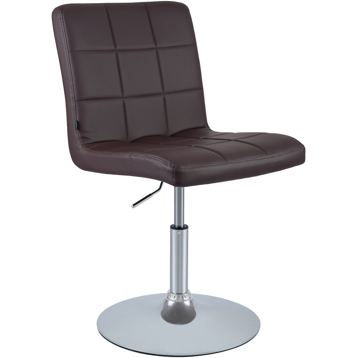 Silla de comedor Ricky de cuero sintético Marrón