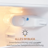 thumbnail of Retro-Kühlschrank 92L Gesamtvolumen 28L Gefrierfach Schwarz 105x41x45 cm 7 Temperaturstufen 45dB energieeffizient
