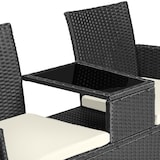 thumbnail of tectake Wicker tuinbank met tafel  Zwart/Beige