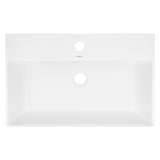 thumbnail of ECD Germany Einbau-/Aufsatzwaschbecken Keramik Weiß 605×365×130 mm, eckig, mit Überlauf, inkl. Ablaufgarnitur