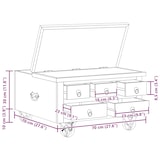 thumbnail of Table basse Bois de manguier brut 70 x 70 x 40 cm Modèle Atlas Focus Plus