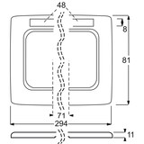 thumbnail of DURO 2000 SI Rahmen, 4f, weiß, glänzend, horizontal, Textfeld/Beschriftungsfläche, Kunststoff, geeignet für Geräteeinbaukanal