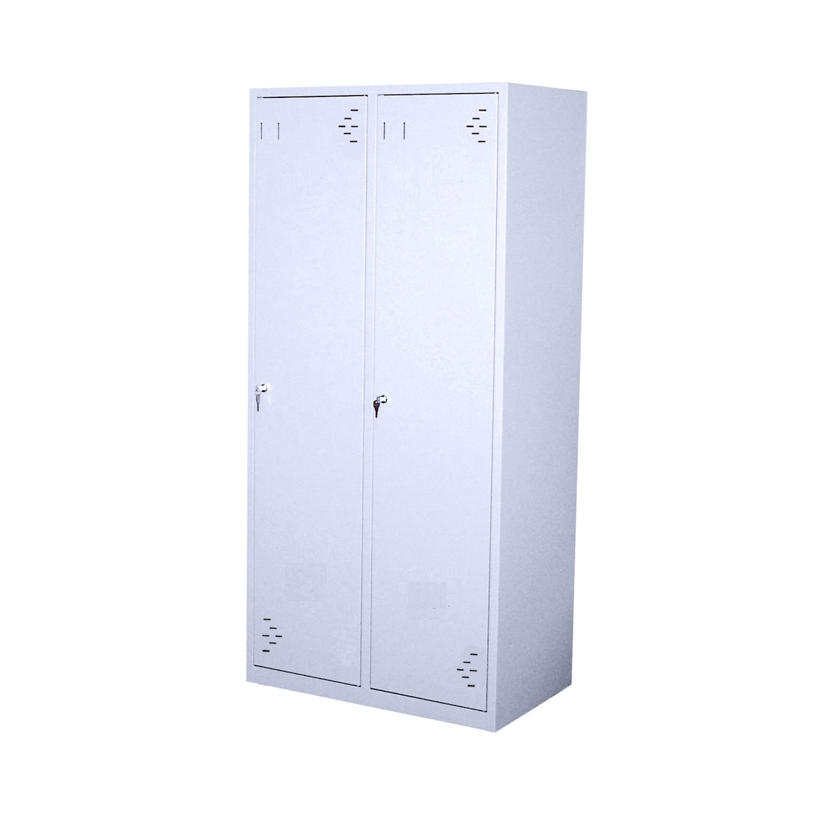 Taquilla de vestuario doble marca jami. Taquilla armario doble. acabado gris claro.