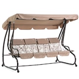 thumbnail of Balancelle 4 places MIZAR XL inclinable et transformable en lit, structure en métal, toit réglable en polyester imperméable (Bronze Tropicana)