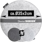 thumbnail of 30mm Filz Sitzkissen Rund Ø 35cm Stuhlkissen Sitzauflage Weich 2-farbig Grau