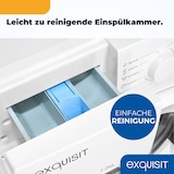 thumbnail of Exquisit Waschmaschine 7kg, Energieeffizienzklasse A, max. 1400 U/Min, Kurzprogramm, Mixprogramm, Startzeitvorwahl (3-24 Std.), WA57014-020A weiss