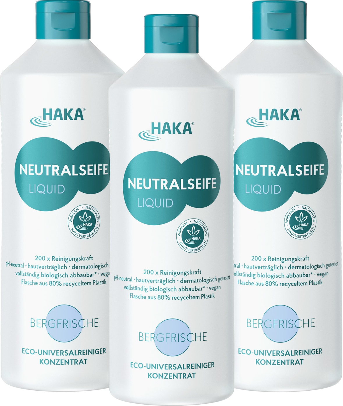 HAKA Neutralseife Liquid Bergfrische 3x1l Reinigungsmittel Allzweckreiniger