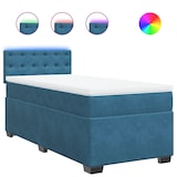 thumbnail of vidaXL Boxspringbett mit Matratze Blau 100x200 cm Samt