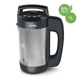 thumbnail of H.Koenig Verwarmde Soepmixer 1.1L MXC20 Roestvrij Staal Zwart, Professioneel Multifunctioneel, Mengfunctie, 2 Kookprogramma's, 850W