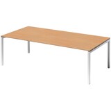 thumbnail of Bisley Cito Konferenztisch 240x120 cm, Tischplatte in Buche, U-Gestell in Weiß - Besprechungstisch & Meetingtisch, großer Chef Schreibtisch XXL-Tisch