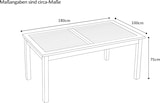 thumbnail of Gartengruppe 4tlg Gartentisch Teak 180 x 100 cm mit Gartenbank & 2 Stühlen FREETOWN