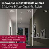 thumbnail of Paulmann Spot encastré LED White Select Aumus Kit de 3   rond 105mm 90°  3x5W 3x700lm 230V gradable 2700 - 6500K Chrome mat 92256