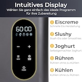 thumbnail of KLAMER 3-in-1 Eismaschine, Slush Maschine & Joghurtbereiter 1,5 L, 150 W Eiscrememaschine aus Edelstahl mit Kühl- & Heizfunktion, hausgemachtes Speis…