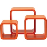 thumbnail of King Home Set d'étagères carrées et arrondies 3 pcs MDF orange