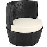 thumbnail of tectake Conjunto de ratán y aluminio Nizza  negro - 403139