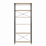 thumbnail of Möbilia Prateleira com 6 prateleiras | MDF folheado | Estrutura metálica | L 85 x P 30 x A 210 cm | preto natural