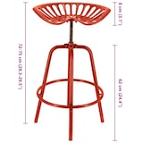 thumbnail of Esschert Design Taburete con forma de asiento de tractor rojo