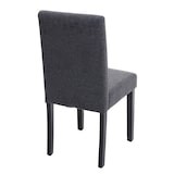thumbnail of Juego de 4 sillas de comedor Silla de cocina Littau ~ textil, gris antracita, patas oscuras