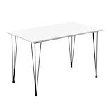 thumbnail of Helloshop26 - Ess-/Küchen-/Wohnzimmertisch für 4 Personen MDF-Platte Haarnadelbeine aus Stahl 120 x 70 x 75 cm schwarz-weiß 03_0004275