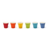 thumbnail of Excelsa set de 6 vasos para café con bandeja Coffee Color de porcelana 7,5 cl multicolor
