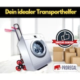thumbnail of PROREGAL Klappbarer Profi-Treppensteiger TAURUS 150 | HxBxT 110x45x61cm | Traglast  150kg | Stahlrahmen | Rot-Schwarz | Sackkarre Transportkarre