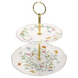 thumbnail of DANCING BUTTERFLIES Etagere 2-stöckig aus Porzellan & Metall – R3129#DANB
