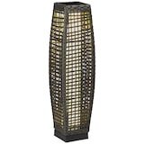 thumbnail of Outsunny linterna de jardín de ratán sintético luces solares exterior con luces LED encendido/apagado automático para terraza balcón patio 21x21x78 cm