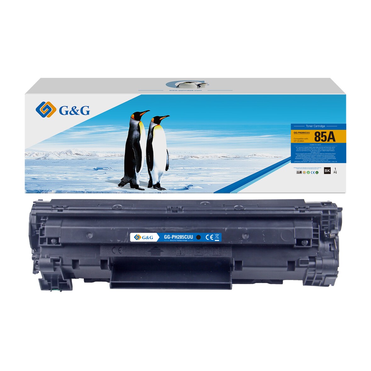 G&G CE285A toner compatibel met HP 85A Tonercartridge Zwart 1 stuck (s) Huismerk